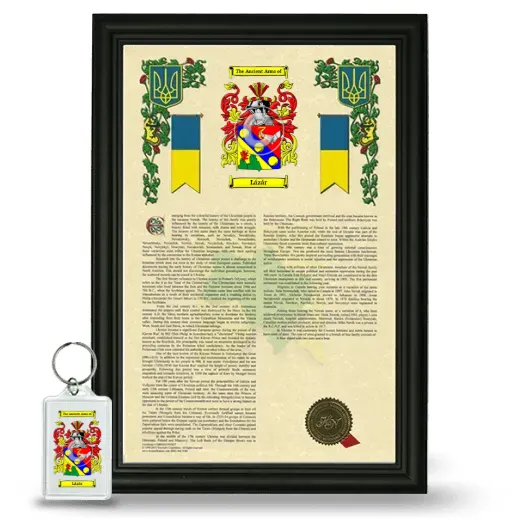 Lázár Framed Armorial History and Keychain - Black