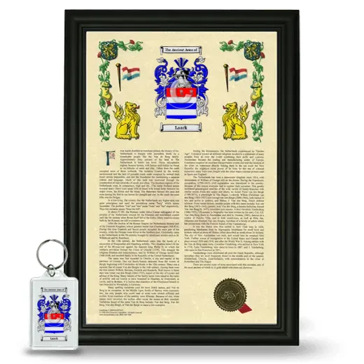 Laack Framed Armorial History and Keychain - Black
