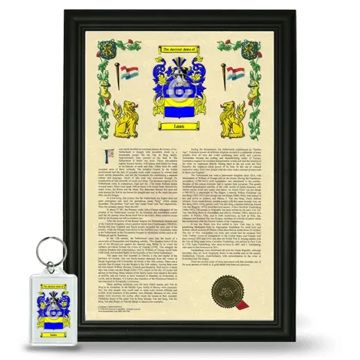 Laan Framed Armorial History and Keychain - Black