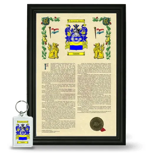 Laanen Framed Armorial History and Keychain - Black