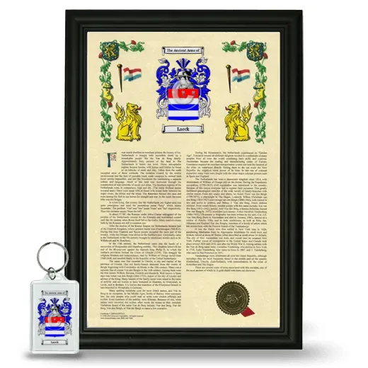 Laeck Framed Armorial History and Keychain - Black