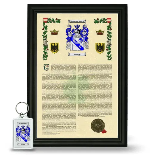 Lampp Framed Armorial History and Keychain - Black