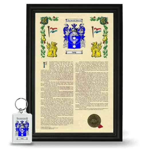 Lang Framed Armorial History and Keychain - Black