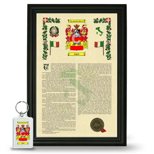 Lapes Framed Armorial History and Keychain - Black