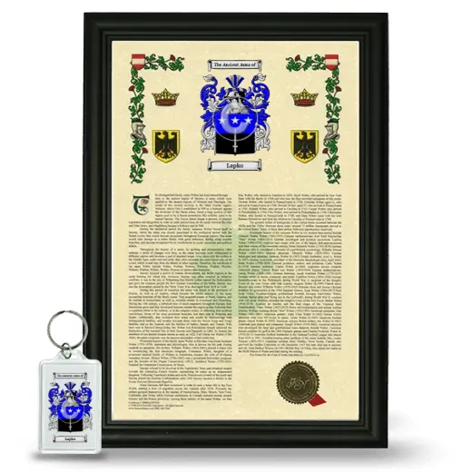Lapko Framed Armorial History and Keychain - Black