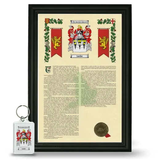 Lardar Framed Armorial History and Keychain - Black