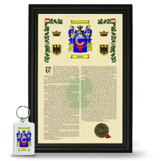 Larsen Framed Armorial History and Keychain - Black
