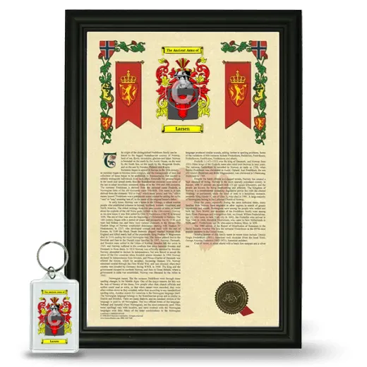 Larsen Framed Armorial History and Keychain - Black