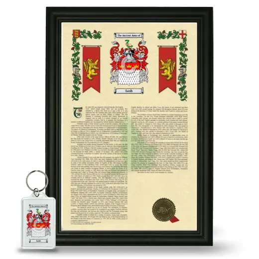 Lash Framed Armorial History and Keychain - Black
