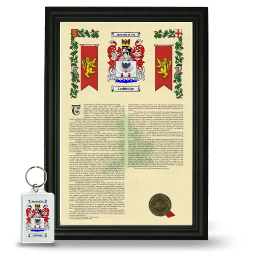 Lathbridge Framed Armorial History and Keychain - Black