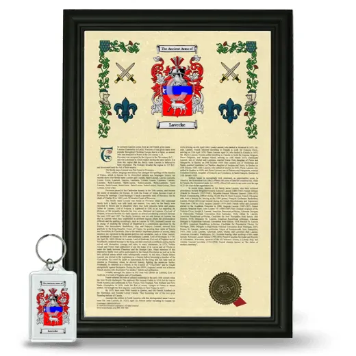 Lavecke Framed Armorial History and Keychain - Black