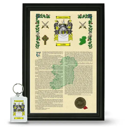 Lawliss Framed Armorial History and Keychain - Black