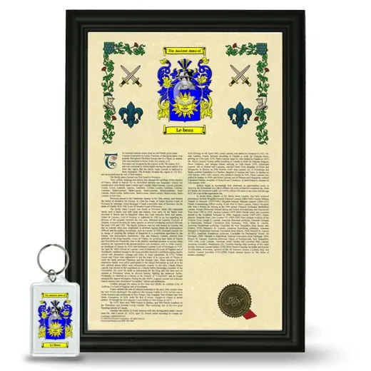 Le-beau Framed Armorial History and Keychain - Black