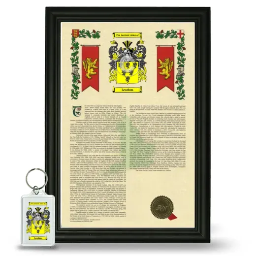 Leadum Framed Armorial History and Keychain - Black