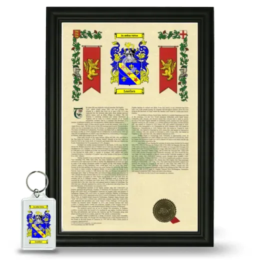 Leathes Framed Armorial History and Keychain - Black