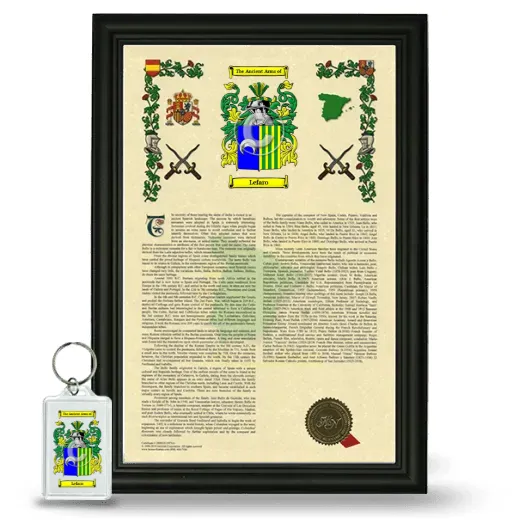 Lefaro Framed Armorial History and Keychain - Black