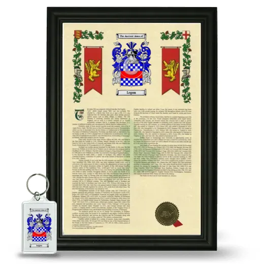 Legon Framed Armorial History and Keychain - Black