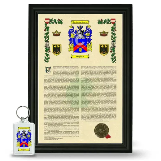 Leiphart Framed Armorial History and Keychain - Black