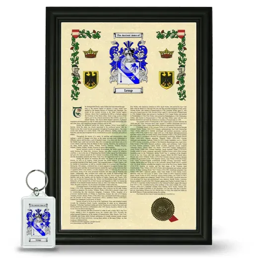 Lemp Framed Armorial History and Keychain - Black