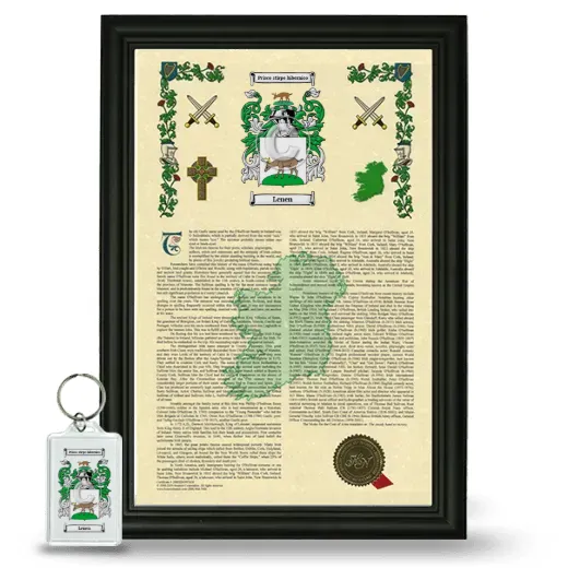 Lenen Framed Armorial History and Keychain - Black