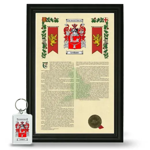 Lewknore Framed Armorial History and Keychain - Black