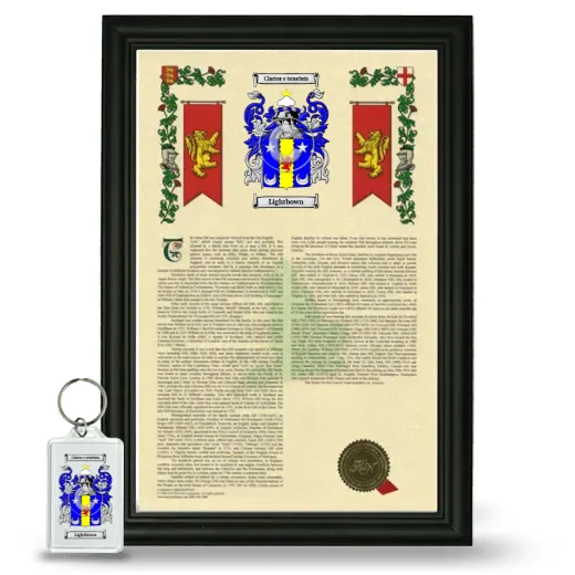 Lightbown Framed Armorial History and Keychain - Black