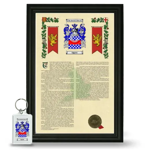 Ligyon Framed Armorial History and Keychain - Black