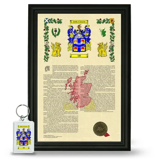 Lill Framed Armorial History and Keychain - Black