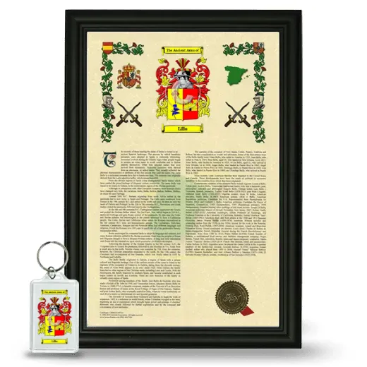 Lillo Framed Armorial History and Keychain - Black