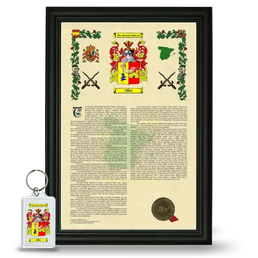 Lillos Framed Armorial History and Keychain - Black