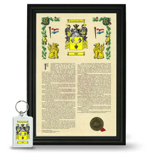 Lint Framed Armorial History and Keychain - Black