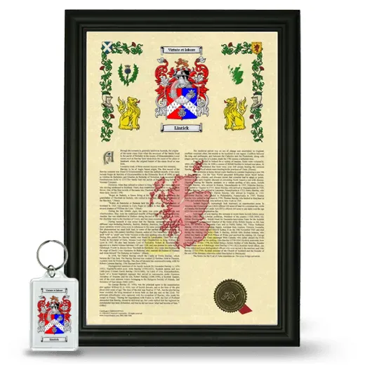 Lintick Framed Armorial History and Keychain - Black