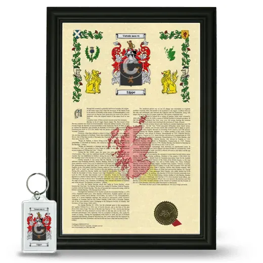 Lippe Framed Armorial History and Keychain - Black