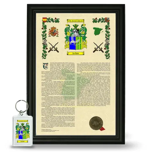 Lo faro Framed Armorial History and Keychain - Black