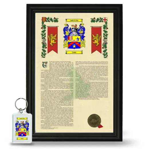 Loan Framed Armorial History and Keychain - Black