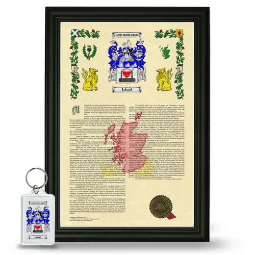 Locarde Framed Armorial History and Keychain - Black