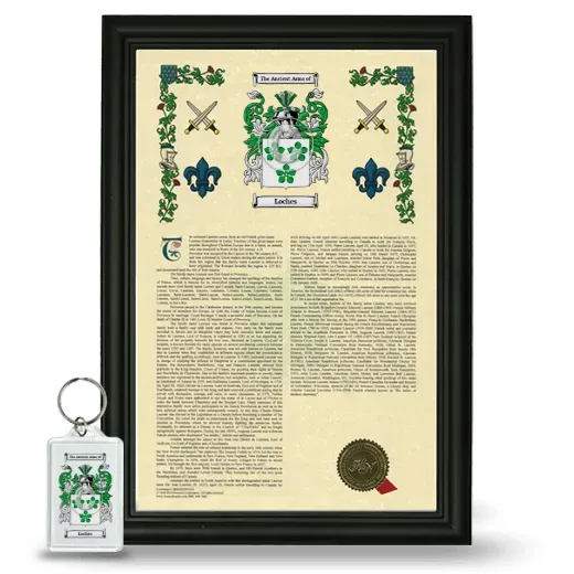 Loches Framed Armorial History and Keychain - Black