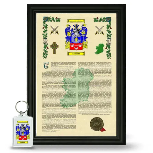 Lochlain Framed Armorial History and Keychain - Black