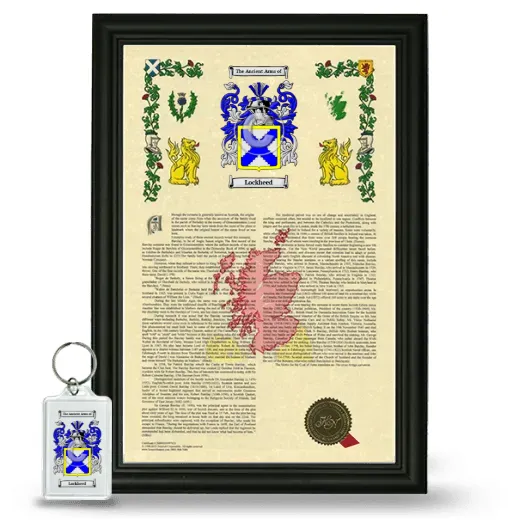 Lockheed Framed Armorial History and Keychain - Black