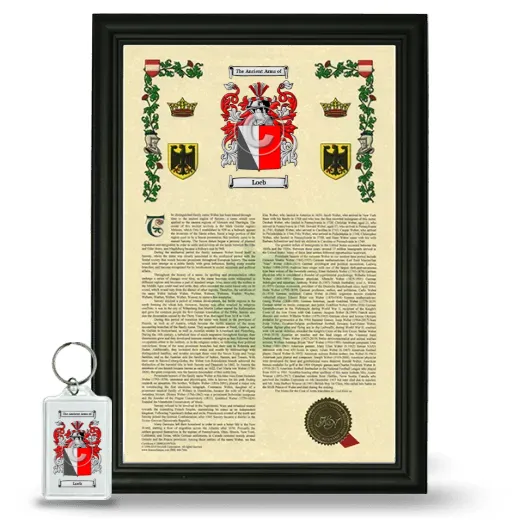Loeb Framed Armorial History and Keychain - Black