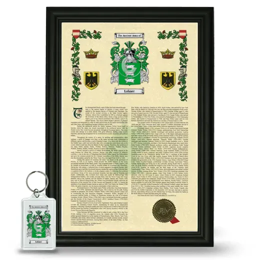 Lohner Framed Armorial History and Keychain - Black