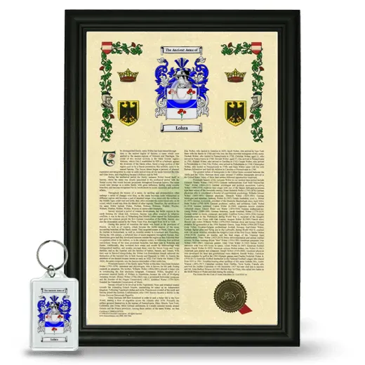 Lohra Framed Armorial History and Keychain - Black