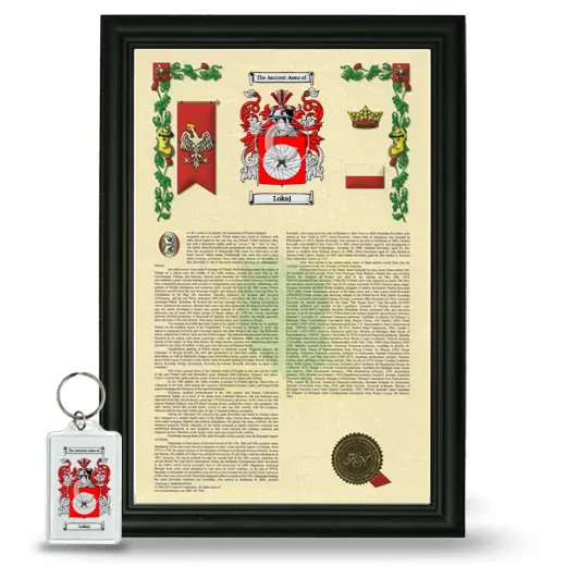 Lokaj Framed Armorial History and Keychain - Black