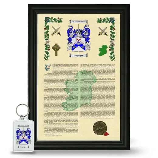 Longargen Framed Armorial History and Keychain - Black
