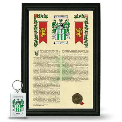 Longmy Framed Armorial History and Keychain - Black