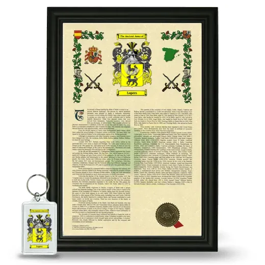 Lopers Framed Armorial History and Keychain - Black