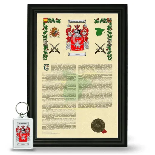 Lorca Framed Armorial History and Keychain - Black