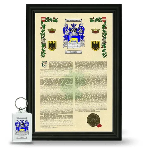 Lorentz Framed Armorial History and Keychain - Black