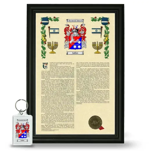 Lothes Framed Armorial History and Keychain - Black