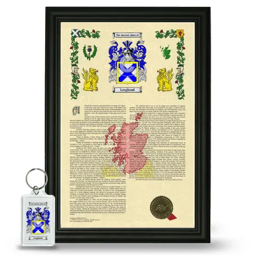 Loughead Framed Armorial History and Keychain - Black